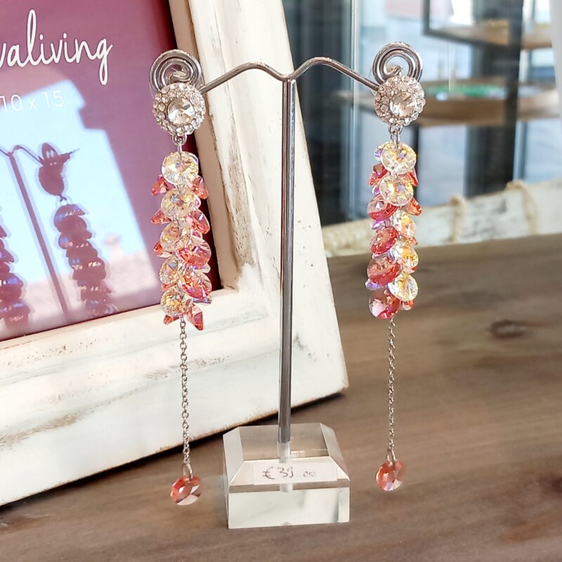 orecchino in argento e zirconi