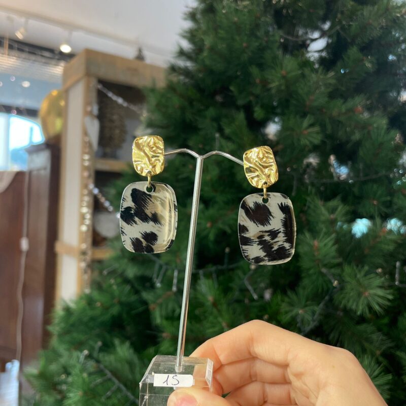 Orecchini in acciaio (color oro)