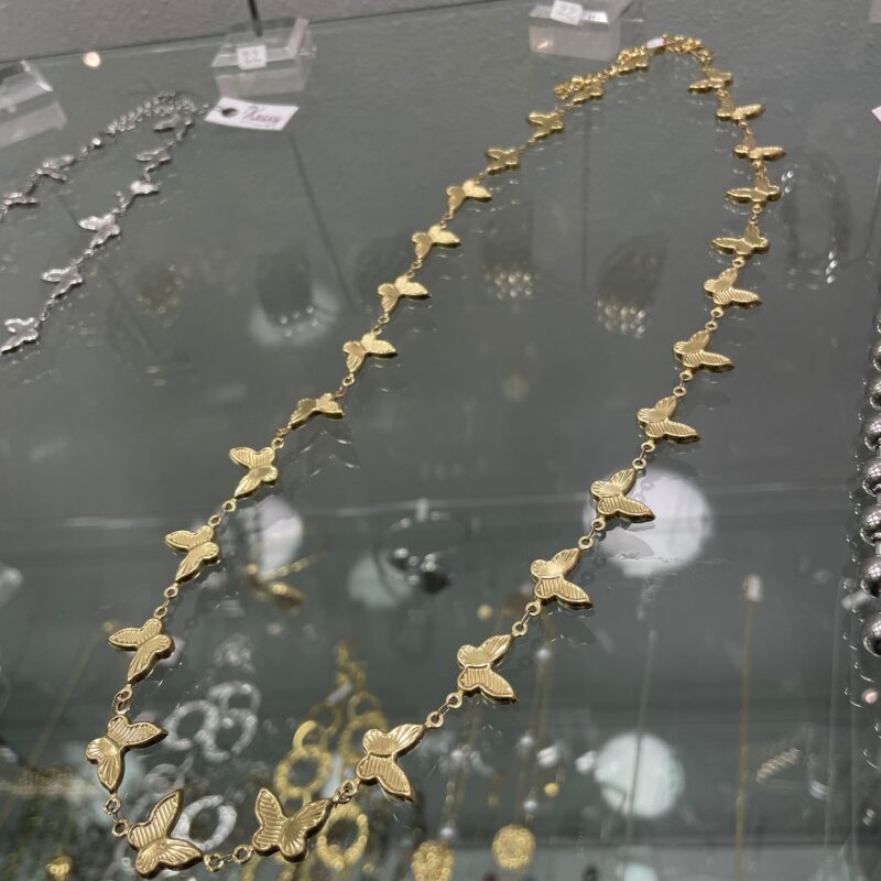 collana in acciaio (color oro)