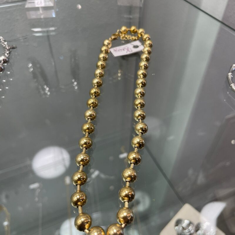 collana in acciaio (color oro)