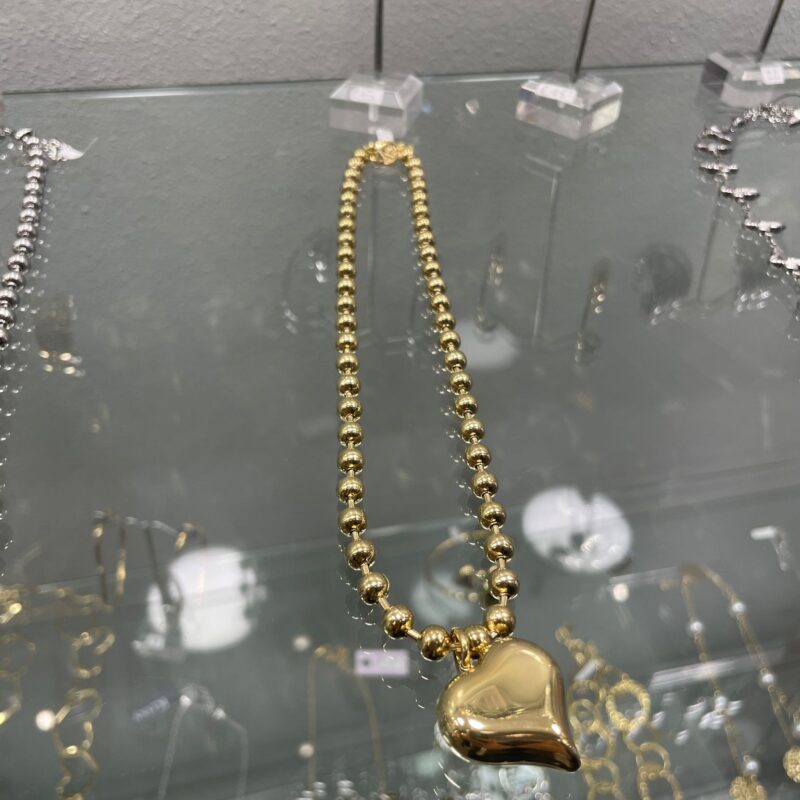 collana in acciaio (color oro)