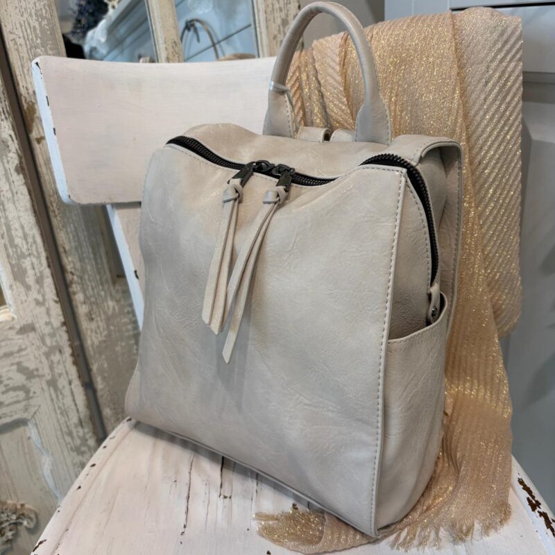 Zaino beige ecopelle
