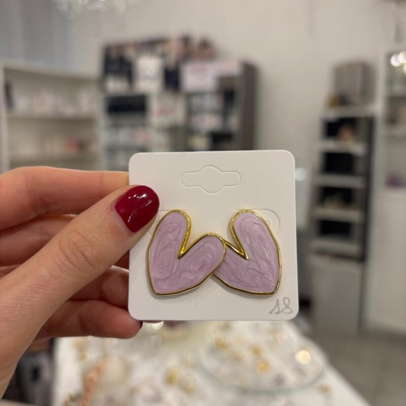 Orecchini marmorizzati cuore