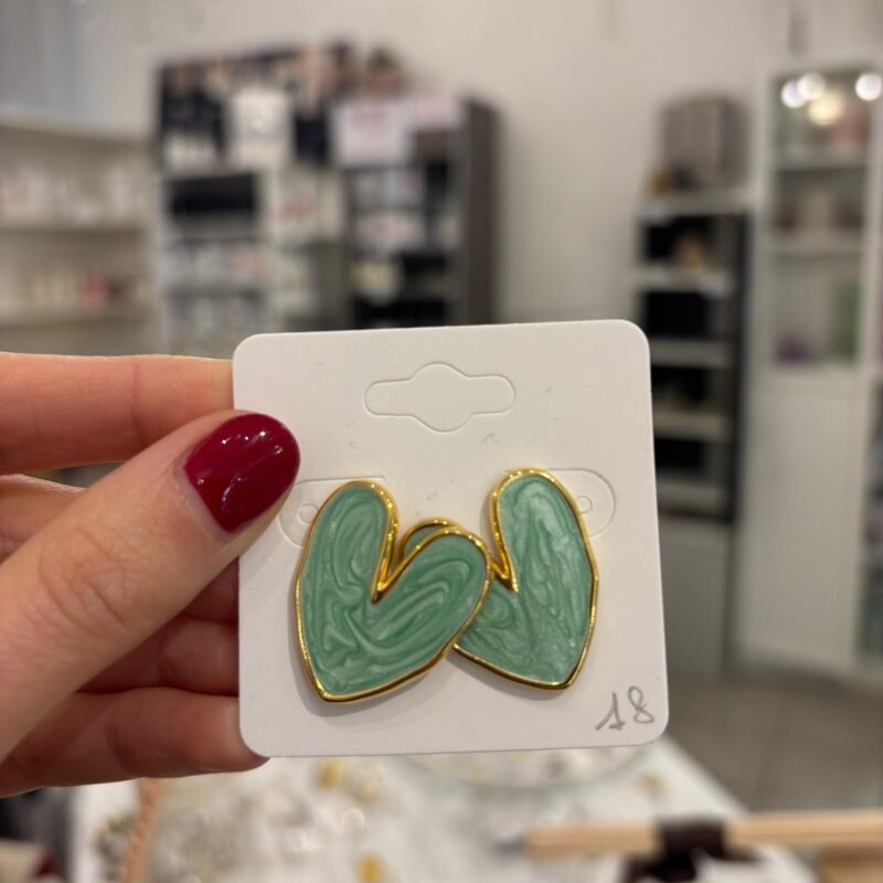 Orecchini marmorizzati cuore