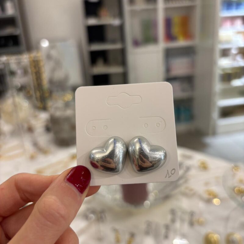 Orecchini cuore satinati
