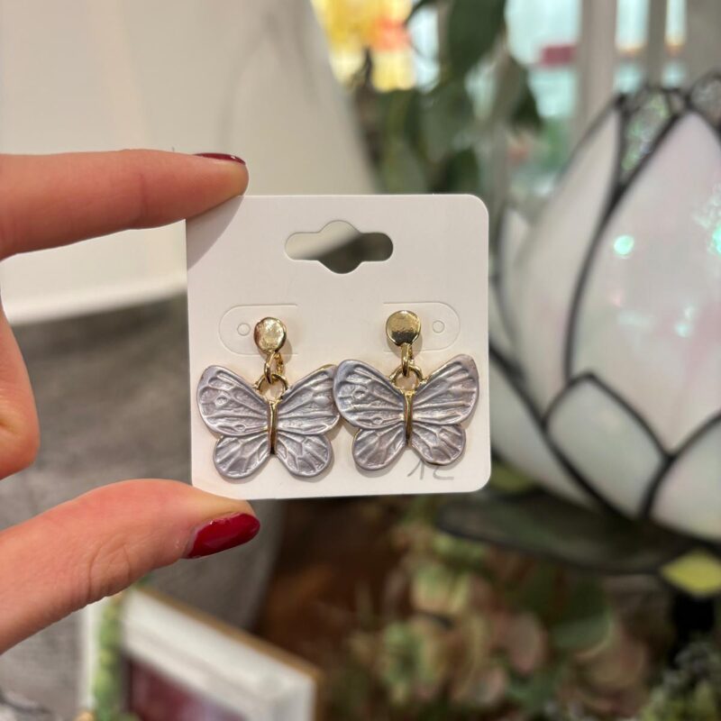 Orecchini farfalle lilla